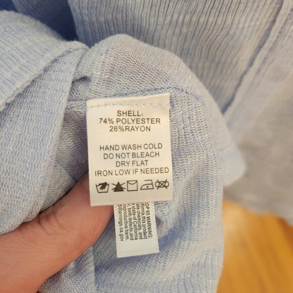 PEACH LOVE Baby Blue Oversized Tank, Size Large - Picture 9 of 12